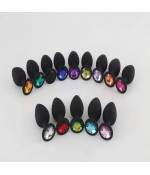 Sextoys, sexshop, loveshop, lingerie sexy : Rosebud - bijou anal : Bijou anal Rosebud noir medium bijour rose clair