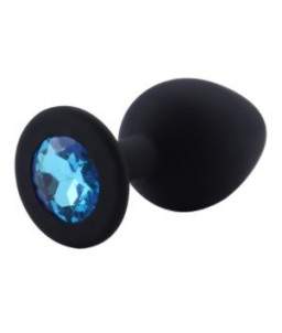 Sextoys, sexshop, loveshop, lingerie sexy : Rosebud - bijou anal : Bijou anal Rosebud noir small bijou bleu