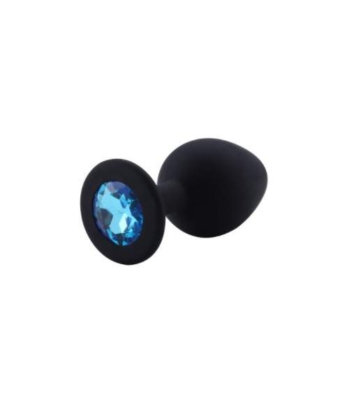 Sextoys, sexshop, loveshop, lingerie sexy : Rosebud - bijou anal : Bijou anal Rosebud noir small bijou bleu