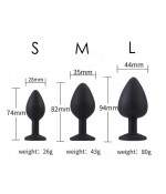 Sextoys, sexshop, loveshop, lingerie sexy : Rosebud - bijou anal : Bijou anal Rosebud noir small bijou bleu