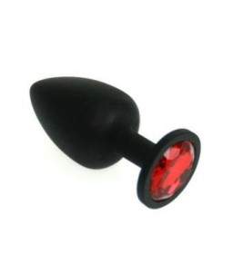 Sextoys, sexshop, loveshop, lingerie sexy : Rosebud - bijou anal : Rosebud silicone noir bijou rouge MEDIUM