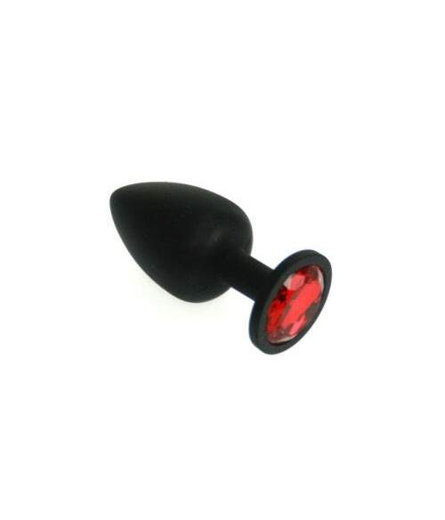 Sextoys, sexshop, loveshop, lingerie sexy : Rosebud - bijou anal : Rosebud silicone noir bijou rouge MEDIUM