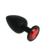Rosebud silicone noir bijou blanc SMALL