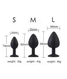 Sextoys, sexshop, loveshop, lingerie sexy : Rosebud - bijou anal : Bijou anal Rosebud noir small bijou rouge