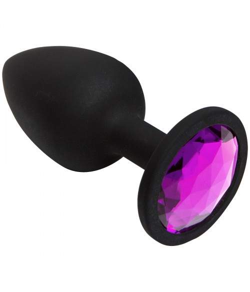 Sextoys, sexshop, loveshop, lingerie sexy : Rosebud - bijou anal : Bijou anal Rosebud noir medium bijou violet clair