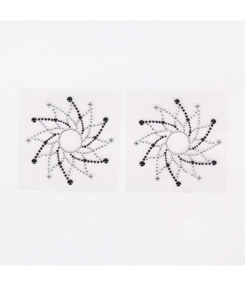 Sextoys, sexshop, loveshop, lingerie sexy : Nippies Cache Seins : Nippies Cache tétons Noir et diamant