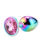 ❤ Rosebud - anal jewelry - Bijou anal Rosebud Rainbow MEDIUM pink cla...