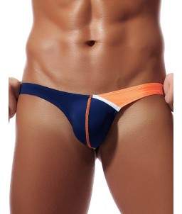 Sextoys, sexshop, loveshop, lingerie sexy : Boxers & Strings : String sexy homme orange et bleu XXL