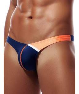 Sextoys, sexshop, loveshop, lingerie sexy : Boxers & Strings : String sexy homme orange et bleu XXL