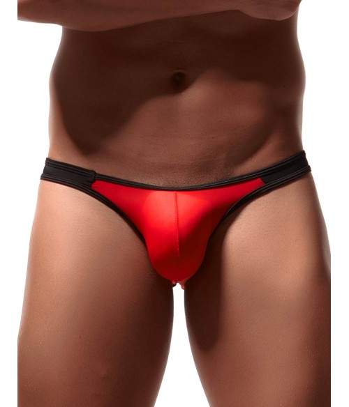 Sextoys, sexshop, loveshop, lingerie sexy : Lingerie Sexy Homme : Slip sexy homme Rouge et noir M