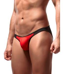 Sextoys, sexshop, loveshop, lingerie sexy : Lingerie Sexy Homme : Slip sexy homme Rouge et noir M