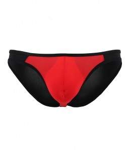 Sextoys, sexshop, loveshop, lingerie sexy : Lingerie Sexy Homme : Slip sexy homme Rouge et noir M