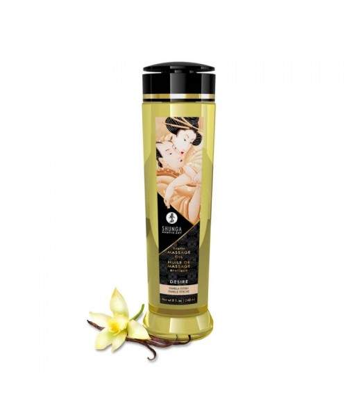 Sextoys, sexshop, loveshop, lingerie sexy : Huiles de Massage et bougies : Shunga Huile de Massage Désire - Vanille 240 ml