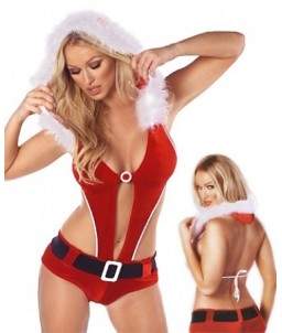 Sextoys, sexshop, loveshop, lingerie sexy : Deguisement noel sexy : Costume sexy body Velours mère noël