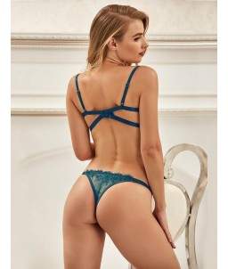 Sextoys, sexshop, loveshop, lingerie sexy : Ensemble lingerie sexy : Ensemble Lingerie bleu vert sexy M