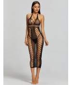 Sextoys, sexshop, loveshop, lingerie sexy : Robes sexy : Robe résille noir longue sexy TU
