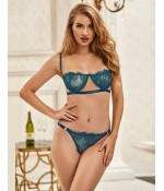 Sextoys, sexshop, loveshop, lingerie sexy : Lingerie sexy grande taille : Ensemble Lingerie bleu vert sexy XL