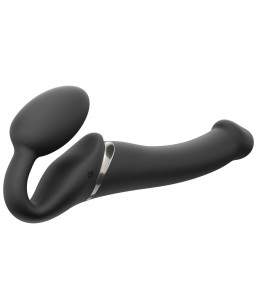 Sextoys, sexshop, loveshop, lingerie sexy : Gode Ceinture : Strap-On 3 Moteurs USB Noir - M