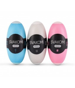 Sextoys, sexshop, loveshop, lingerie sexy : Vagin Artificiel : Svakom Hedy-Oeuf masturbateur Blanc