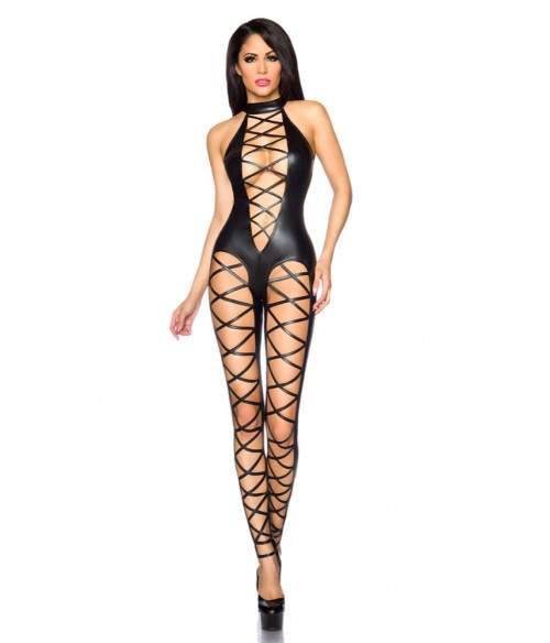 Sextoys, sexshop, loveshop, lingerie sexy : Clubwear / Tenues Sexy : Combinaison femme vinyle S/M