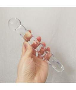 Sextoys, sexshop, loveshop, lingerie sexy : Gode en Verre : Godemichet en Verre transparent Dildo à picots