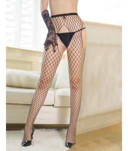 Sextoys, sexshop, loveshop, lingerie sexy : Bas & Collants : Sexy Collant Résille ouvert Noir