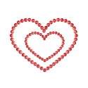 Sextoys, sexshop, loveshop, lingerie sexy : Nippies Cache Seins : Nippies Cache tétons en faux diamants Coeur ROUGE