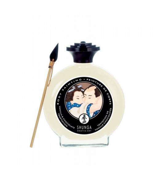 Sextoys, sexshop, loveshop, lingerie sexy : Accessoires Soirée Coquine : Shunga Peinture Corporel Chocolat blanc / vanille