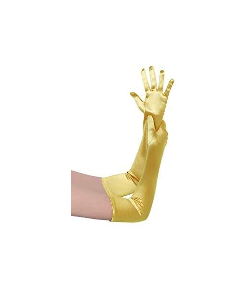 Sextoys, sexshop, loveshop, lingerie sexy : gants sexy : Gants Satin Doré or jaune Long