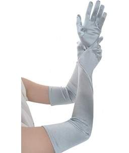 Sextoys, sexshop, loveshop, lingerie sexy : gants sexy : Gants Satin Gris clair Long