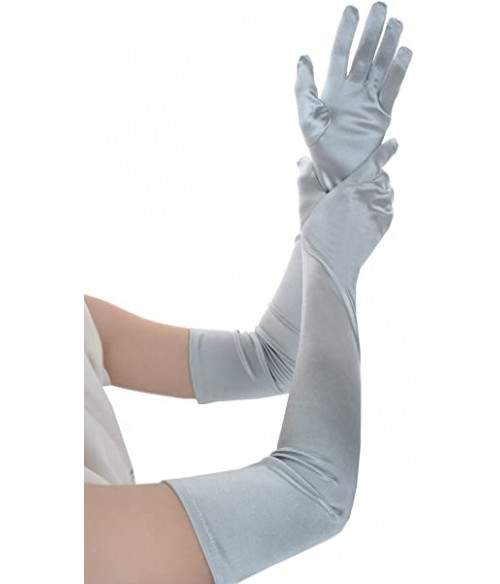 Sextoys, sexshop, loveshop, lingerie sexy : gants sexy : Gants Satin Gris clair Long