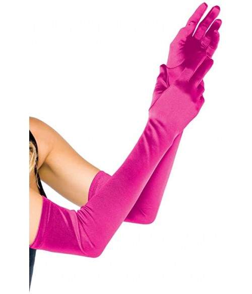 Sextoys, sexshop, loveshop, lingerie sexy : gants sexy : Gants Satin rose fushia Long