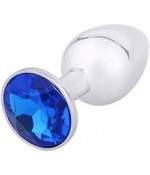 Sextoys, sexshop, loveshop, lingerie sexy : Rosebud - bijou anal : Rosebud Metal bijou bleu foncé taille MEDIUM