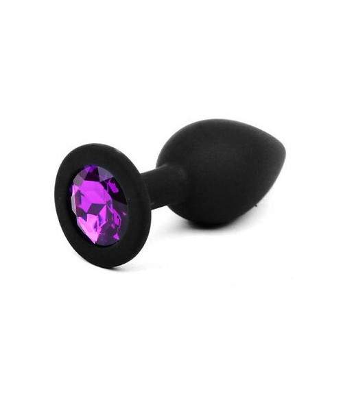 Sextoys, sexshop, loveshop, lingerie sexy : Rosebud - bijou anal : Rosebud silicone noir bijou violet foncé SMALL