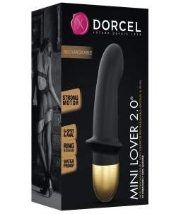 Sextoys, sexshop, loveshop, lingerie sexy : Sextoys luxe : Dorcel Vibromasseur Mini Lover 2.0 Noir et Or