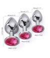 Sextoys, sexshop, loveshop, lingerie sexy : Rosebud - bijou anal : Rosebud Metal bijou vert clair taille SMALL