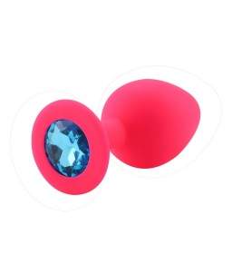 Sextoys, sexshop, loveshop, lingerie sexy : Rosebud - bijou anal : Rosebud silicone rose bijou Bleu clair MEDIUM