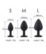 Rosebud silicone noir bijou rose clair SMALL