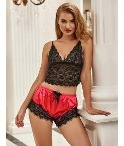 Sextoys, sexshop, loveshop, lingerie sexy : Lingerie sexy grande taille : Ensemble lingerie short sexy L/XL