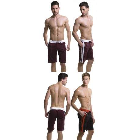 Sextoys, sexshop, loveshop, lingerie sexy : Boxers & Strings : Sexy Short Long Bordeaux Taille XL