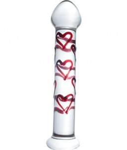 Sextoys, sexshop, loveshop, lingerie sexy : Gode en Verre : Godemichet en Verre coeur rouge