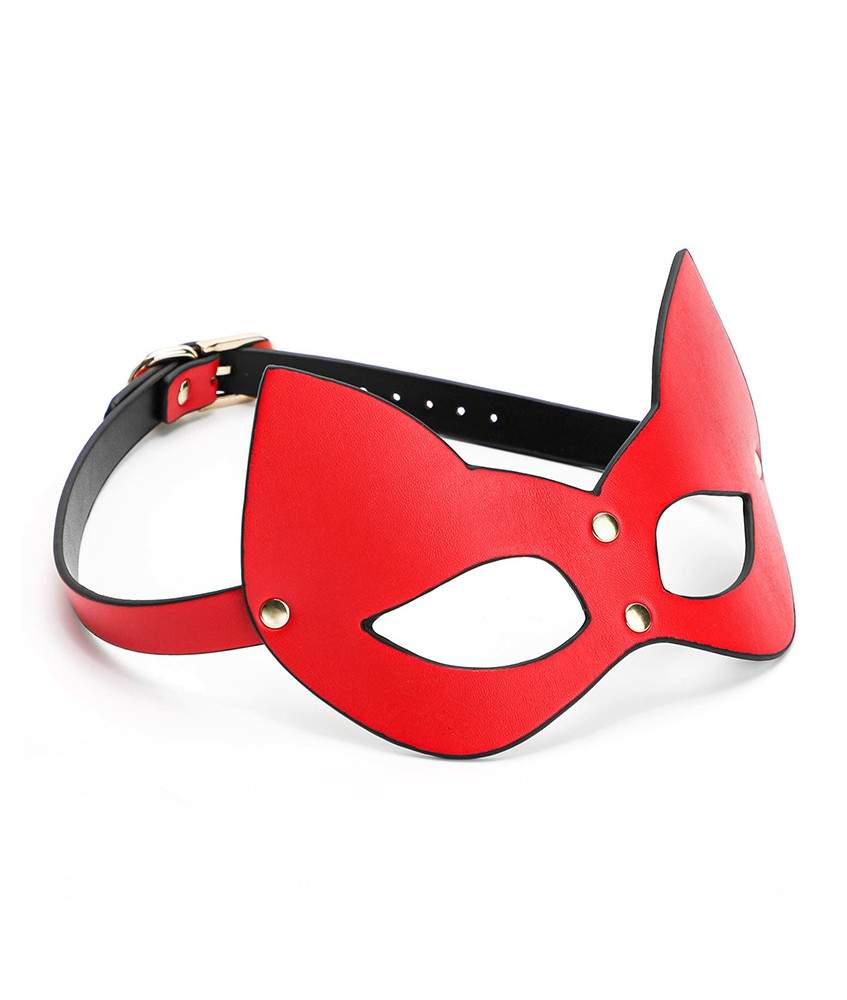 Sextoys, sexshop, loveshop, lingerie sexy : Masques sexy : Masque sexy rouge à oreille de chat