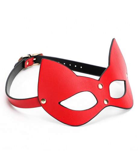 Sextoys, sexshop, loveshop, lingerie sexy : Masques sexy : Masque sexy rouge à oreille de chat