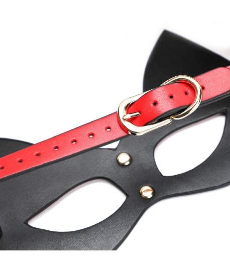 Sextoys, sexshop, loveshop, lingerie sexy : Masques sexy : Masque sexy rouge à oreille de chat