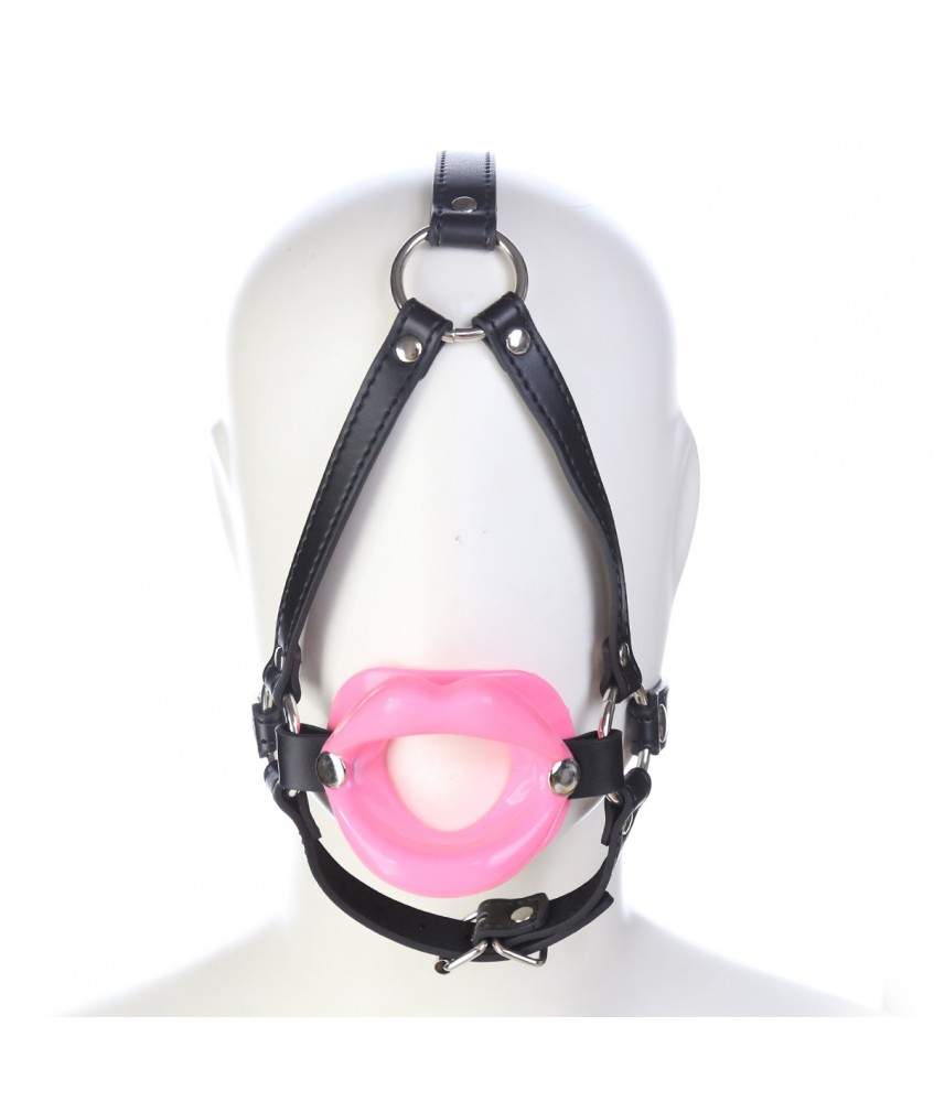 Sextoys, sexshop, loveshop, lingerie sexy : Baillons : Cagoule Baillon bouche rose