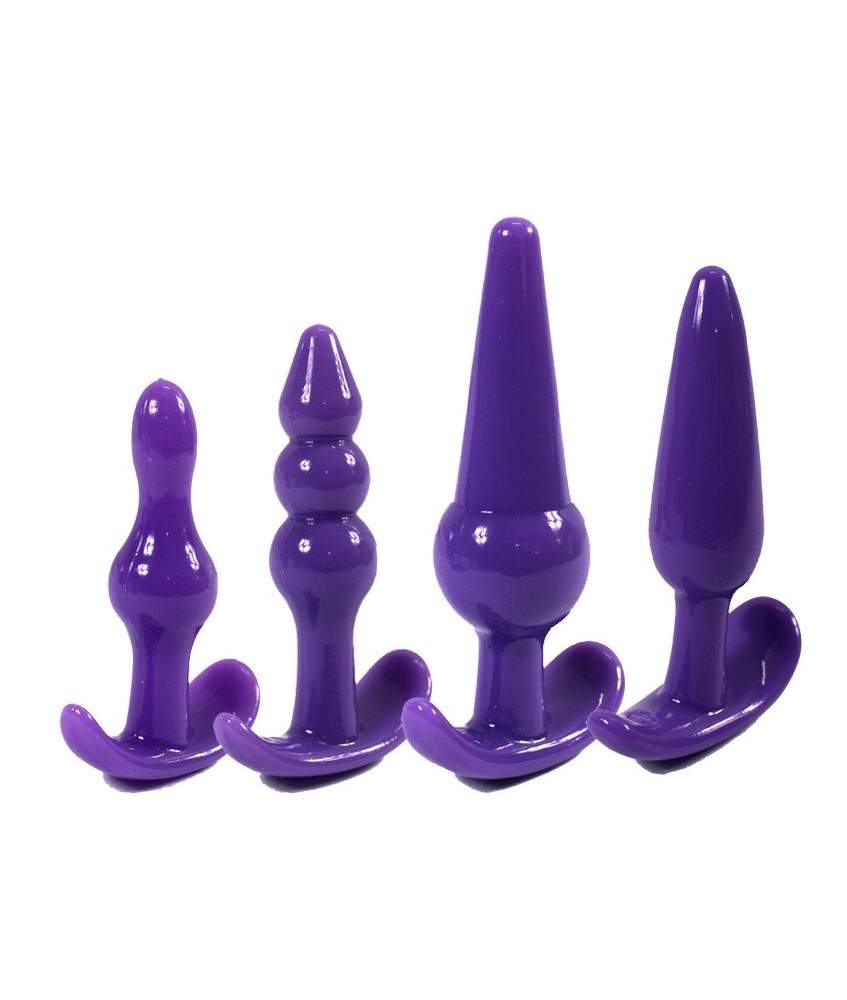 Sextoys, sexshop, loveshop, lingerie sexy : Les Coffrets : Pack 4 plugs anal violet