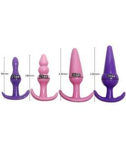 Sextoys, sexshop, loveshop, lingerie sexy : Les Coffrets : Pack 4 plugs anal violet