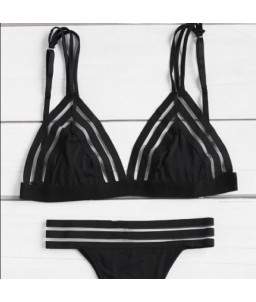 Sextoys, sexshop, loveshop, lingerie sexy : Maillot de bain et bikini : Maillot de bain noir semi transparent S/M