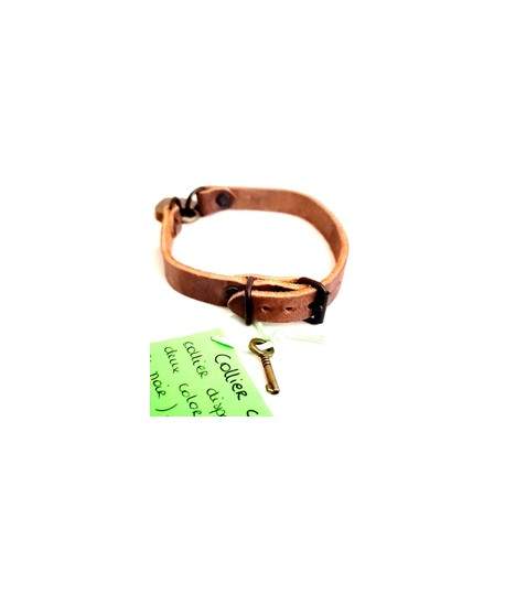 Sextoys, sexshop, loveshop, lingerie sexy : BDSM Luxe : Collier bdsm cuir Cadenas