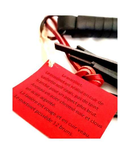 Sextoys, sexshop, loveshop, lingerie sexy : BDSM Luxe : Martinet en cuir - fouet - Gamme luxe